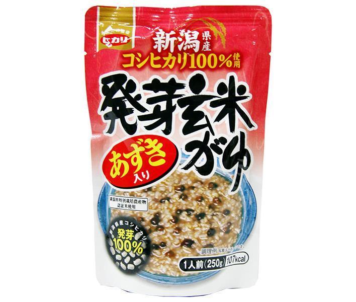 ヒカリ食品 あずき入り 発芽玄米がゆ 250gパウチ×24個入｜ 送料無料