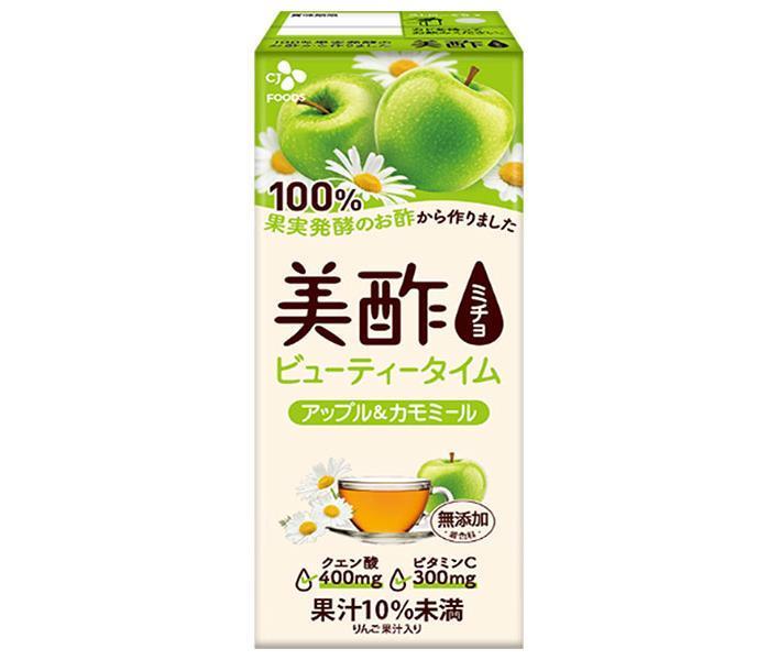 JANコード:4589897452780 原材料 果糖ぶどう糖液糖(国内製造)、りんご酢、りんご濃縮果汁、カモミールエキス/ビタミンC、香料、クエン酸 栄養成分 (200mlあたり)エネルギー 90kcal、たんぱく質 0g、脂質 0g、炭水化物 22.6g、食塩相当量 0g、ビタミンC 300mg 内容 カテゴリ：酢飲料、紙パックサイズ:170〜230(g,ml) 賞味期間 (メーカー製造日より)10ヶ月 名称 清涼飲料水 保存方法 直射日光及び高温多湿の場所を避け、常温で保存してください。 備考 販売者:CJFOODSJAPAN株式会社東京都港区西新橋2-7-4株式会社えひめ飲料 茨城県常陸太田市岡田町2112 ※当店で取り扱いの商品は様々な用途でご利用いただけます。 御歳暮 御中元 お正月 御年賀 母の日 父の日 残暑御見舞 暑中御見舞 寒中御見舞 陣中御見舞 敬老の日 快気祝い 志 進物 内祝 %D御祝 結婚式 引き出物 出産御祝 新築御祝 開店御祝 贈答品 贈物 粗品 新年会 忘年会 二次会 展示会 文化祭 夏祭り 祭り 婦人会 %Dこども会 イベント 記念品 景品 御礼 御見舞 御供え クリスマス バレンタインデー ホワイトデー お花見 ひな祭り こどもの日 %Dギフト プレゼント 新生活 運動会 スポーツ マラソン 受験 パーティー バースデー