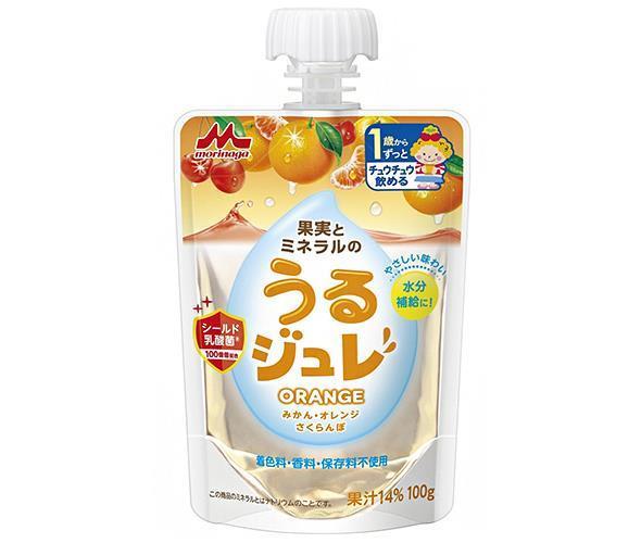 森永乳業 うるジュレ ORANGE 100gパウチ×36本入×(2ケース)｜ 送料無料 果実 ゼリー飲料 ベビー 赤ちゃん 水分補給 乳酸菌