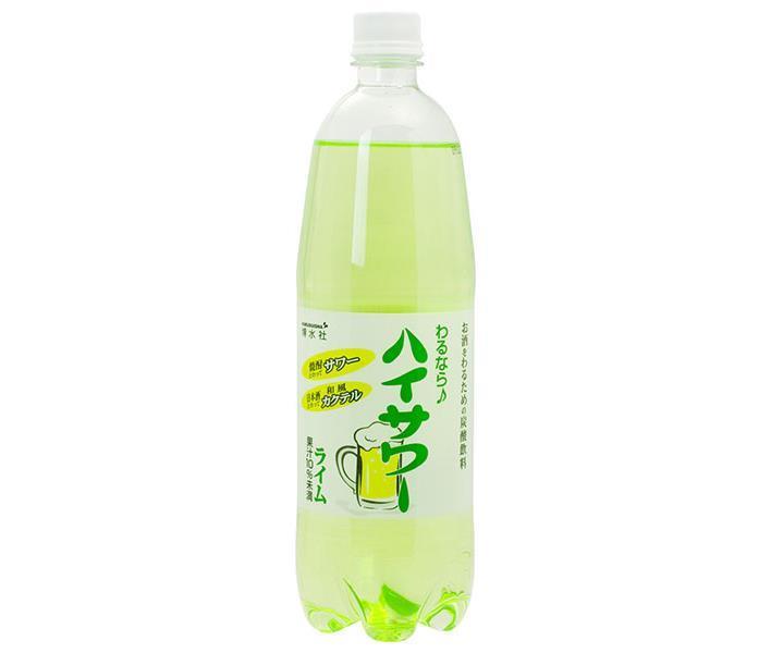 博水社 ハイサワー ライム 1000mlペットボトル×15本入｜ 送料無料 炭酸飲料 割り材 PET 果汁 1l 1L