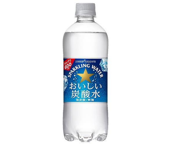 ポッカサッポロ おいしい炭酸水 600mlペットボトル×24本入×(2ケース)｜ 送料無料 スパークリング ウォーター 炭酸 ソーダ 割り材 純水 水