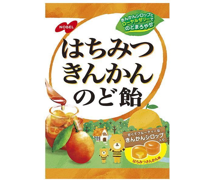 【送料無料・メーカー/問屋直送品・代引不可】ノーベル製菓 はちみつきんかんのど飴 110g×6個入｜ 飴 キャンディー のどあめ きんかん