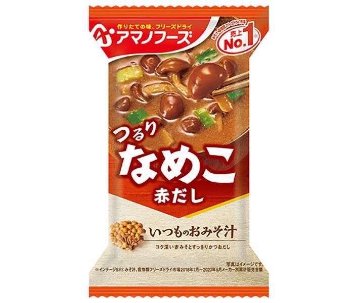 アマノフーズ フリーズドライ いつものおみそ汁 なめこ(赤だし) 10食×6箱入×(2ケース)｜ 送料無料 一般食品 インスタント食品 味噌汁 即席 1