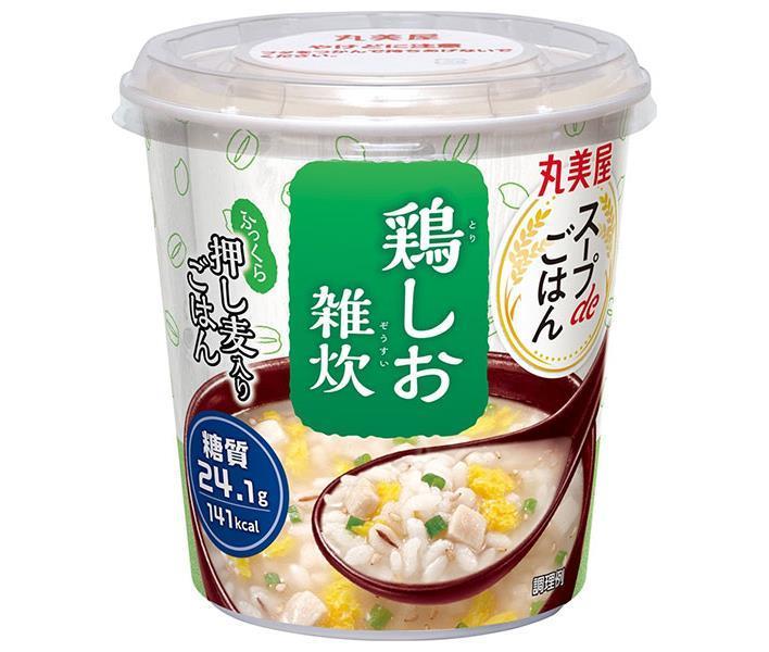 丸美屋 スープdeごはん 鶏しお雑炊 70.3g×6個入×(2ケース)｜ 送料無料 インスタント 雑炊 ご飯 スープ ごはん 押し麦 とり塩