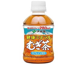 伊藤園 健康ミネラルむぎ茶 280mlペットボトル×24本入×(2ケース)｜ 送料無料 茶飲料 麦茶 PET