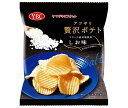 【送料無料・メーカー/問屋直送品・代引不可】ヤマザキビスケット アツギリ贅沢ポテト フランス産岩塩使用 しお味 55g×12袋入| お菓子 スナック菓子 ポテト...