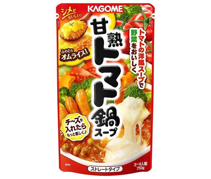 カゴメ 甘熟トマト鍋スープ 750g×12袋入｜ 送料無料 だし とまと ストレート 一般食品 調味料 レトルトパウチ