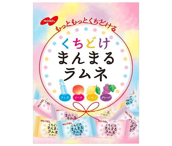 【送料無料・メーカー/問屋直送品・代引不可】ノーベル製菓 まんまるラムネ 80g×6袋入｜ お菓子 ラムネ 袋の商品画像