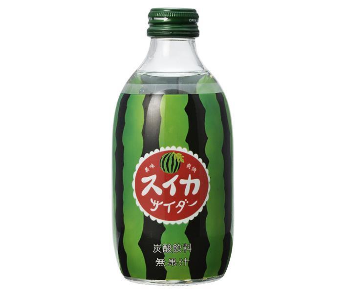 友桝飲料 スイカサイダー 300ml瓶×24本入｜ 送料無料 サイダー ソーダ 炭酸 スパークリング スイカ