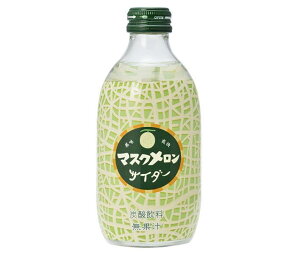 友桝飲料 マスクメロンサイダー 300ml瓶×24本入｜ 送料無料 サイダー ソーダ 炭酸 スパークリング メロン