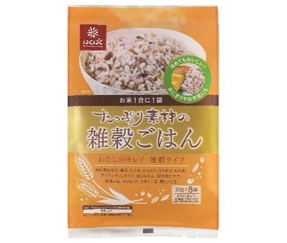 JANコード:4902571161264 原材料 焙煎発芽玄米(玄米(国産))、黒米、もち米、もちあわ、もちきび、もち麦、アマランサス、キヌア、焙煎もち麦、焙煎挽割大豆、蒸煮小豆、蒸煮緑豆、金煎りごま、黒煎りごま 栄養成分 (30gあたり)エネルギー114kcal、たんぱく質3.9g、脂質2.2g、炭水化物20.6g(糖質18.9g、食物繊維1.7g)、食塩相当量0g 内容 カテゴリ：一般食品、袋サイズ:235〜365(g,ml) 賞味期間 (メーカー製造日より)12ヶ月 名称 炊飯用穀類 保存方法 直射日光・湿気を避け、常温で保存してください。 備考 販売者:株式会社はくばく山梨県南巨摩郡富士川町最勝寺1351 ※当店で取り扱いの商品は様々な用途でご利用いただけます。 御歳暮 御中元 お正月 御年賀 母の日 父の日 残暑御見舞 暑中御見舞 寒中御見舞 陣中御見舞 敬老の日 快気祝い 志 進物 内祝 %D御祝 結婚式 引き出物 出産御祝 新築御祝 開店御祝 贈答品 贈物 粗品 新年会 忘年会 二次会 展示会 文化祭 夏祭り 祭り 婦人会 %Dこども会 イベント 記念品 景品 御礼 御見舞 御供え クリスマス バレンタインデー ホワイトデー お花見 ひな祭り こどもの日 %Dギフト プレゼント 新生活 運動会 スポーツ マラソン 受験 パーティー バースデー