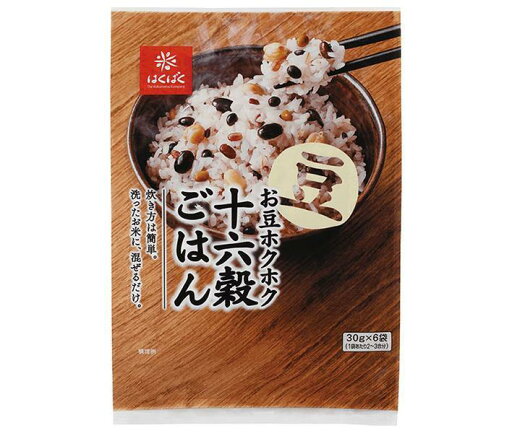 はくばく お豆ホクホク十六穀ごはん 180g(30g×6袋)×6袋入| 送料無料 雑穀米 ご飯 ごはん 十六穀米 穀物 米 栄養 炊飯用 はくばく お豆ホクホク十六穀ごはん 180g(30g×6袋)×6袋入| 送料無料 雑穀米 ご飯 ごはん 十六穀米 穀物 米 栄養 炊飯用