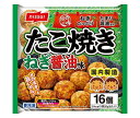 【冷凍商品】ニッスイ たこ焼き ねぎ醤油味 16個×16袋入| 送料無料 冷凍食品 惣菜 たこやき たこ焼 しょうゆ