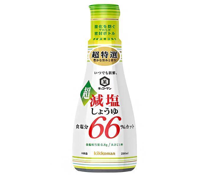 キッコーマン いつでも新鮮 超減塩しょうゆ 食塩分66％カット 200ml×6本入×(2ケース)｜ 送料無料 濃口しょうゆ 醤油 減塩　こいくちしょうゆ 1