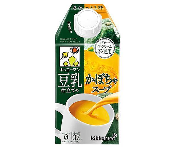 キッコーマン 豆乳仕立てのかぼちゃスープ 500ml紙パック×12本入×(2ケース)｜ 送料無料 パンプキン コレステロールゼロ 化学調味料無添加 デルモンテ