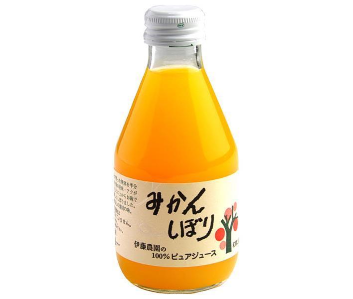 伊藤農園 100％ピュアジュース みかん 180ml瓶×30本入｜ 送料無料 果実飲料 果汁100% みかん 瓶