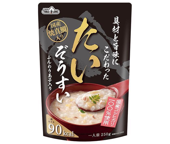 丸善食品工業 テーブルランド 具材と旨味にこだわったたいぞうすい 250gパウチ×24(12×2)袋入｜ 送料無料 一般食品 レトルト ご飯 雑炊