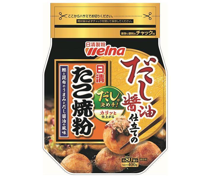 日清ウェルナ 日清 だし醤油仕立てのたこ焼粉 400g×12袋入×(2ケース)｜ 送料無料 一般食品 調味料 粉末..