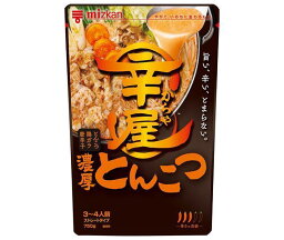 ミツカン 辛屋 濃厚とんこつ鍋つゆ ストレート 750g×12袋入×(2ケース)｜ 送料無料 調味料 鍋つゆ 素 鍋スープ