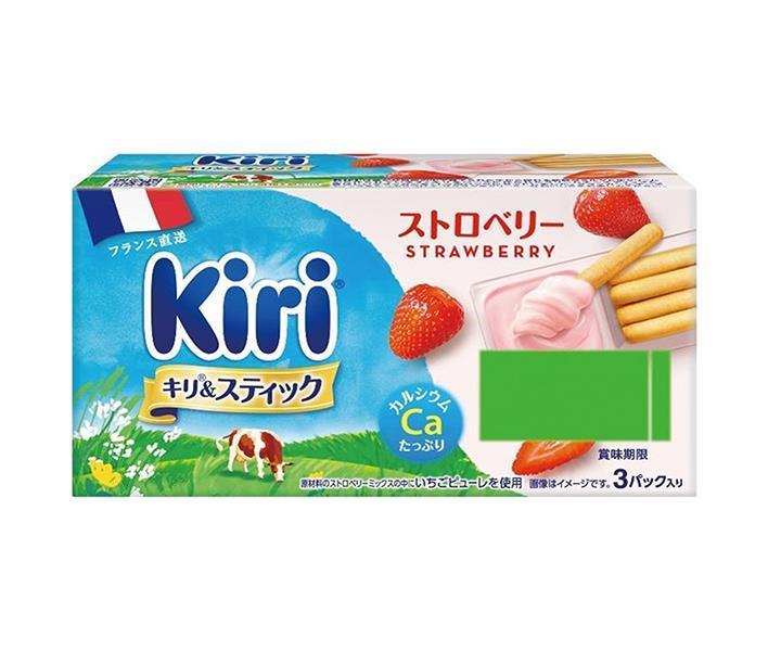 【送料無料・メーカー/問屋直送品・代引不可】【チルド商品】伊藤ハム キリ&スティック ストロベリー 3パック入り 105g×12個入×(2ケース)｜ チーズ 乳製品 個包装 カルシウム