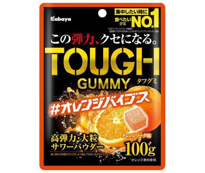 カバヤ タフグミ オレンジバイブス 100g×6袋入｜ 送料無料 お菓子 グミ 袋 TOUGH 高弾力 オレンジのサムネイル