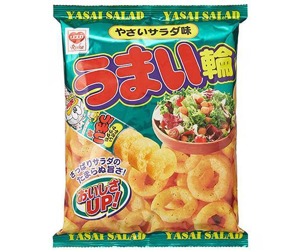 リスカ うまい輪やさいサラダ味 75g×12袋入 メーカー 問屋直送| 送料無料 お菓子 スナック菓子 サラダ