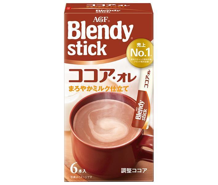 AGF ブレンディ スティック ココア・オレ (10.3g×6本)×24箱入｜ 送料無料 インスタント スティック ココア ミルクココア 粉末