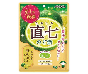 【送料無料・メーカー/問屋直送品・代引不可】扇雀飴本舗 幻の柑橘 直七のど飴 80g×10袋入｜ お菓子 飴 あめ 袋 のどあめ