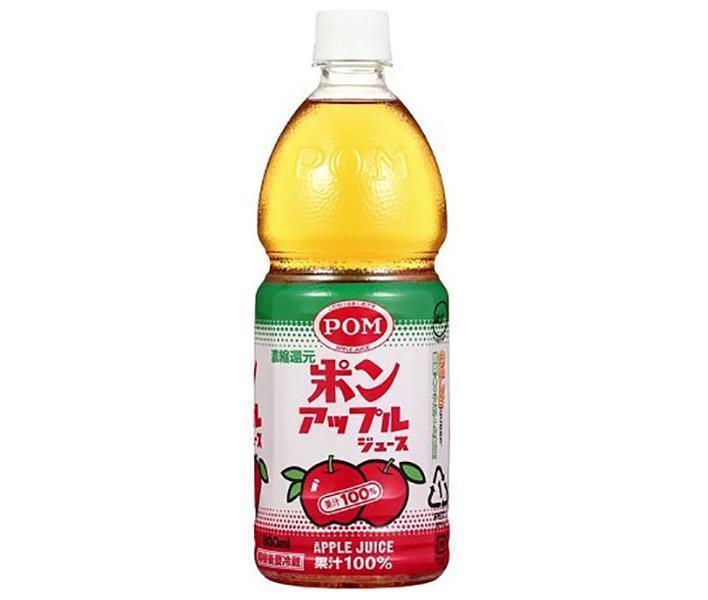 えひめ飲料 POM(ポン) アップルジュース 100% 800mlペットボトル×6本入×(2ケース)| 送料無料 果実飲料 PET リンゴジュース 100% り...