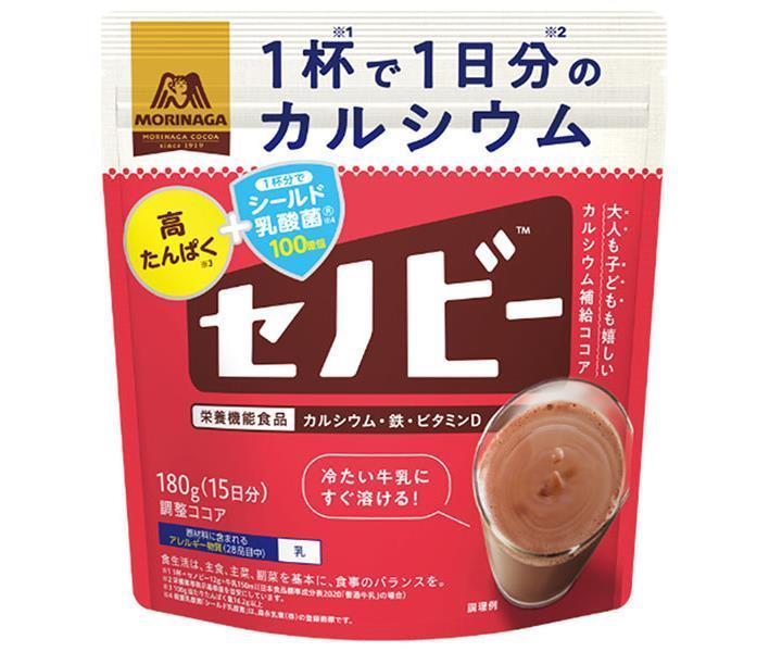 森永製菓 セノビー 180g袋×2袋入×(2ケース)｜ 送料無料 ココア 飲料 粉末 栄養機能食品のサムネイル