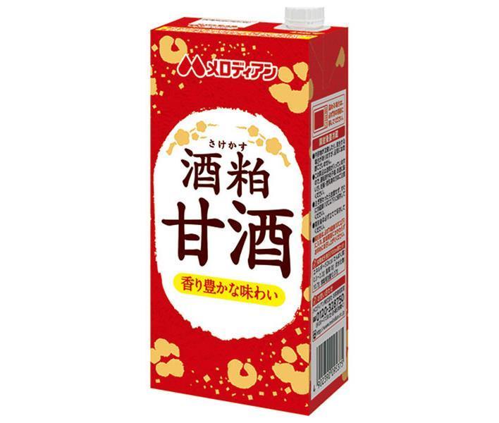 メロディアン 酒粕甘酒 1000ml紙パック×6本入｜ 送料無料 あまざけ 甘酒 酒粕 1l 1L