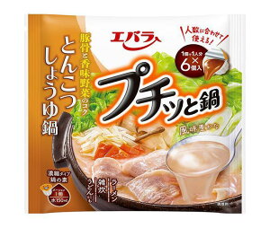 エバラ食品 プチッと鍋 とんこつしょうゆ鍋 (23g×6個)×12袋入｜ 送料無料 だし 鍋スープ 濃縮 プチッと鍋