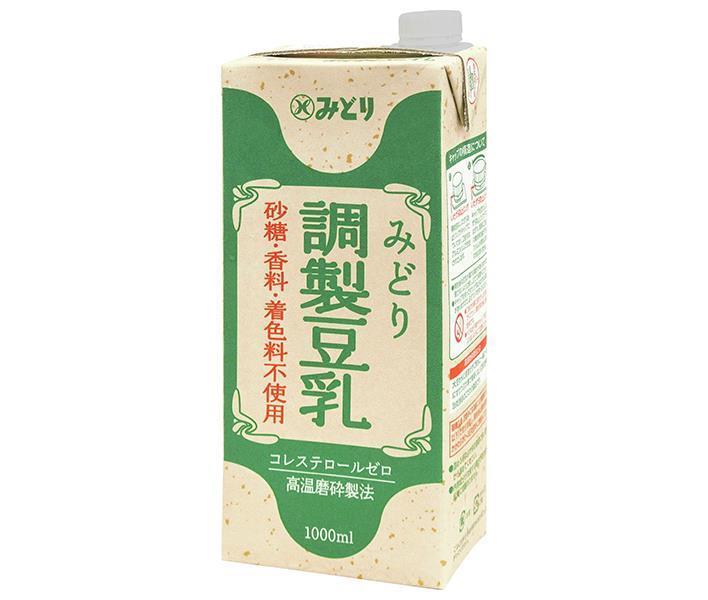 九州乳業 みどり 調製豆乳 1000ml紙パック×12(6×2)本入｜ 送料無料 豆乳飲料 乳性 紙パック