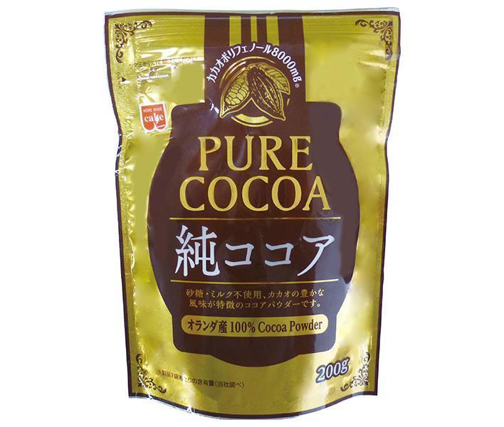 共立食品 純ココア 200g×6袋入×(2ケース)｜ 送料無料 製菓材料 嗜好品 インスタント ココア 紅茶・ココア類 粉末 袋