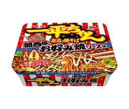 明星食品 一平ちゃん 夜店の焼そば 関西風お好み焼ソース味 122g×12個入｜ 送料無料 インスタント食品 即席めん カップ麺 焼きそば