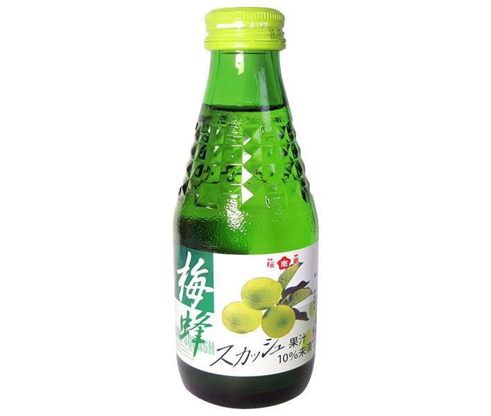 桜南食品 梅蜂スカッシュ 180ml瓶×30本入×(2ケース)｜ 送料無料 炭酸飲料 梅果汁 うめ スカッシュ 瓶