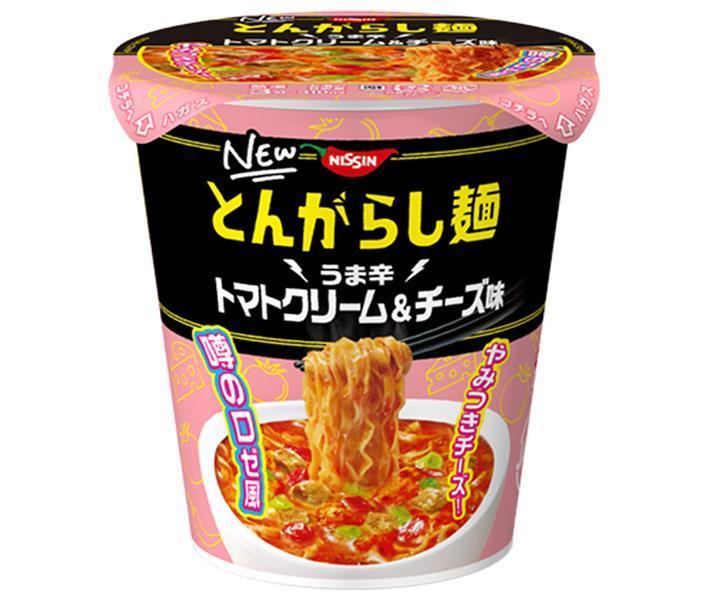 日清食品 日清のとんがらし麺 うま辛トマトクリーム&チーズ味 67g×12個入｜ 送料無料 インスタント食品 カップラーメン 即席