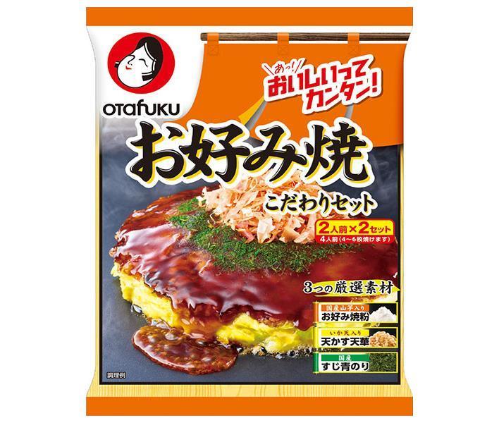 オタフク お好み焼 こだわりセット 4人前×12袋入×(2ケース)｜ 送料無料 お好み焼き粉 お好み焼き 山芋 ..