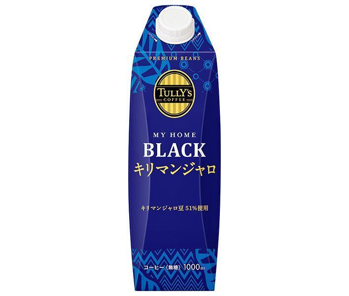 伊藤園 タリーズコーヒー マイホーム ブラックキリマンジャロ 1000ml紙パック×6本入×(2ケース)｜ 送料無料 無糖 珈琲 コーヒー