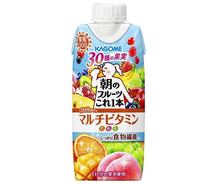 カゴメ 朝のフルーツこれ一本 マルチビタミン 330ml紙パック×12本入｜ 送料無料 ミックスジュース フルーツ 果実飲料