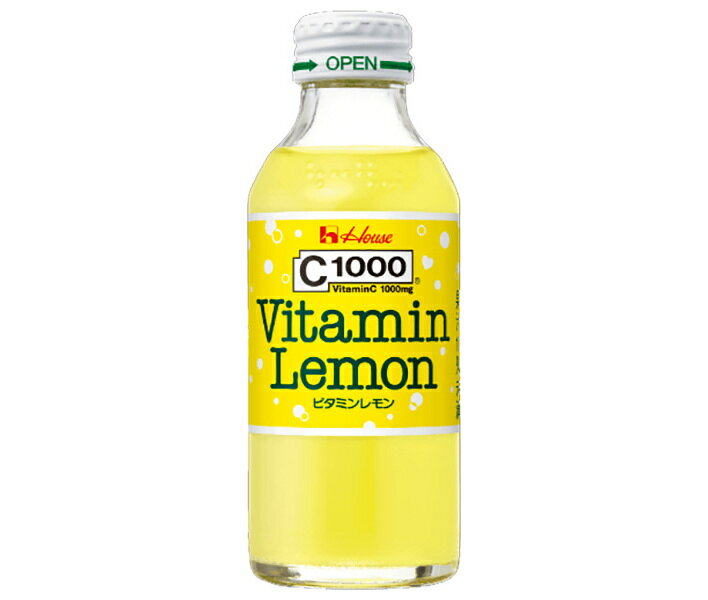 ハウスウェルネス C1000 ビタミンレモン 140ml瓶×30本入×(2ケース)｜ 送料無料 炭酸飲料 ビタミン補給 瓶 レモン