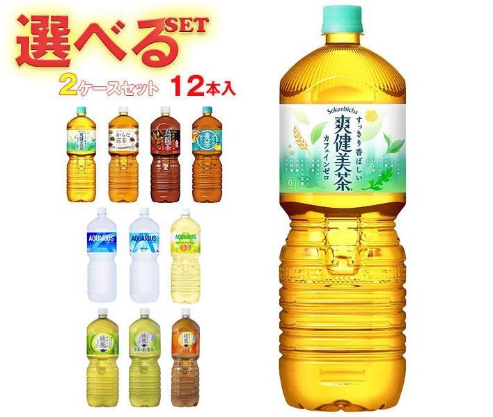 コカコーラ コカコーラ社製品 選べる2ケースセット 2Lペットボトル×12(6×2)本入｜ 送料無料 コーラ ゼロ お茶 スポー…