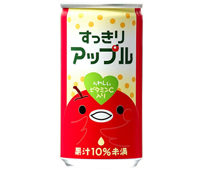 富永貿易 神戸居留地 すっきりアップル 185g缶×30本入| 送料無料 果実飲料 アップル 缶