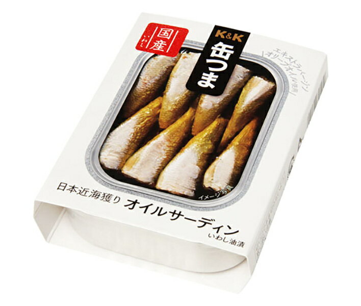 【送料無料・メーカー/問屋直送品・代引不可】国分 K&K 缶つま 日本近海獲り オイルサーディン EO角3号B缶 105g×6個入| おつまみ 缶詰