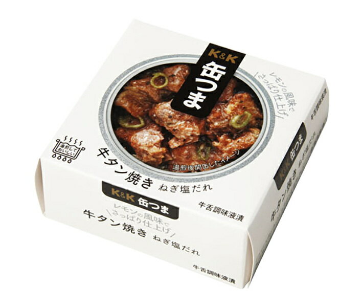 【送料無料・メーカー/問屋直送品・代引不可】国分 K&K 缶つま 牛タン焼き ねぎ塩だれ EOF3号缶 60g×6個入×(2ケース)| おつまみ 缶詰