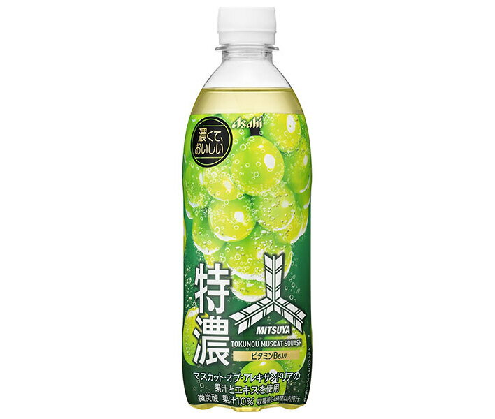 アサヒ飲料 三ツ矢 特濃マスカットスカッシュ 500mlペットボトル×24本入×(2ケース)｜ 送料無料 炭酸飲料 マスカット フルーツ