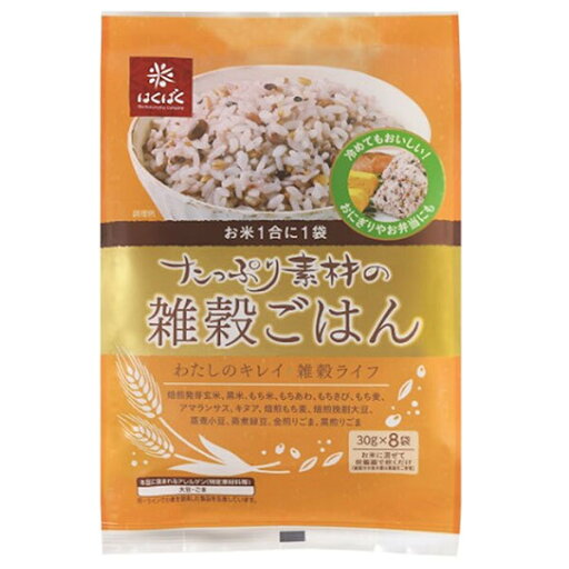 はくばく たっぷり素材の雑穀ごはん 240g(30g×8袋)×6袋入| 送料無料 雑穀米 ご飯 ごはん 十六穀米 穀物 米 栄養 炊飯用 はくばく たっぷり素材の雑穀ごはん 240g(30g×8袋)×6袋入| 送料無料 雑穀米 ご飯 ごはん 十六穀米 穀物 米 栄養 炊飯用