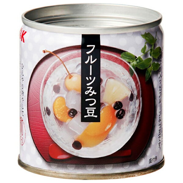 【送料無料・メーカー/問屋直送品・代引不可】国分 K&K フルーツみつ豆 195g缶×12個入×(2ケース)| 缶づめ 缶詰 果物 フルーツ くだもの