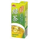 森永乳業 やすらぎ茶房 緑茶 200ml紙パック×24本入| 送料無料 緑茶 お茶 おちゃ 茶