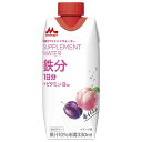 森永乳業 サプリメントウォーター 鉄分 香るもも水 330ml紙パック×12本入×(2ケース)| 送料無料 低カロリー ビタミン12 桃 ピーチ